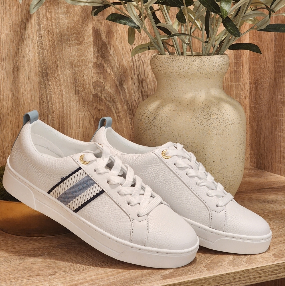 Ted Baker Bailey Icon Blue-Mult Leather Stylish Women's Sneakers Size 6 - Picture 3 of 10